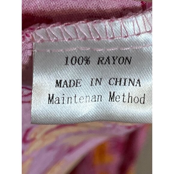 Retro Floral Wrap Maxi Dress XL Pink Boho Western Preppy Chic Colorful Feminine - Picture 10 of 12